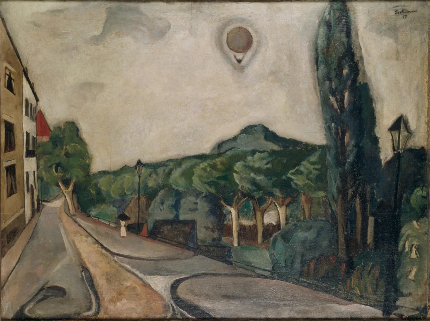 Paesaggio con mongolfiera, 1917 - Museum Ludwig, Köln